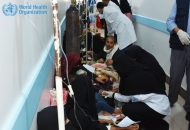 الصحة العالمية تتوقع ارتفاع إصابات الكوليرا في اليمن الى أكثر من 200 الف